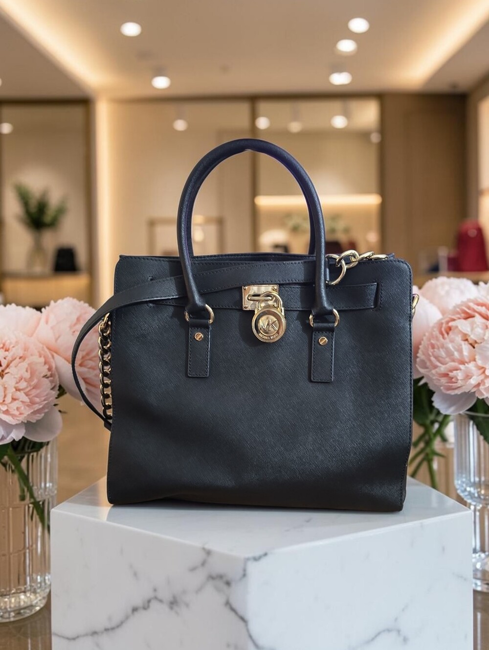 Michael Kors-Large Hamilton Saffiano leather satchel